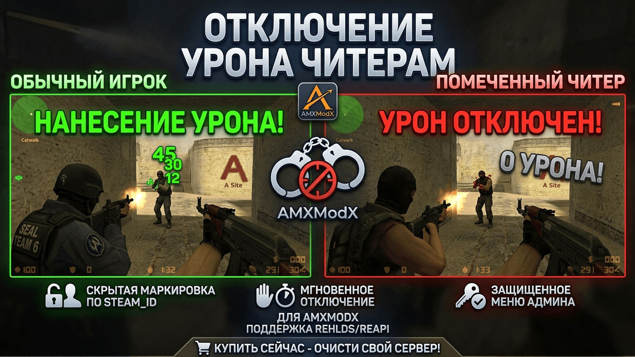 Отключение урона игроку | Cheater Damage OFF